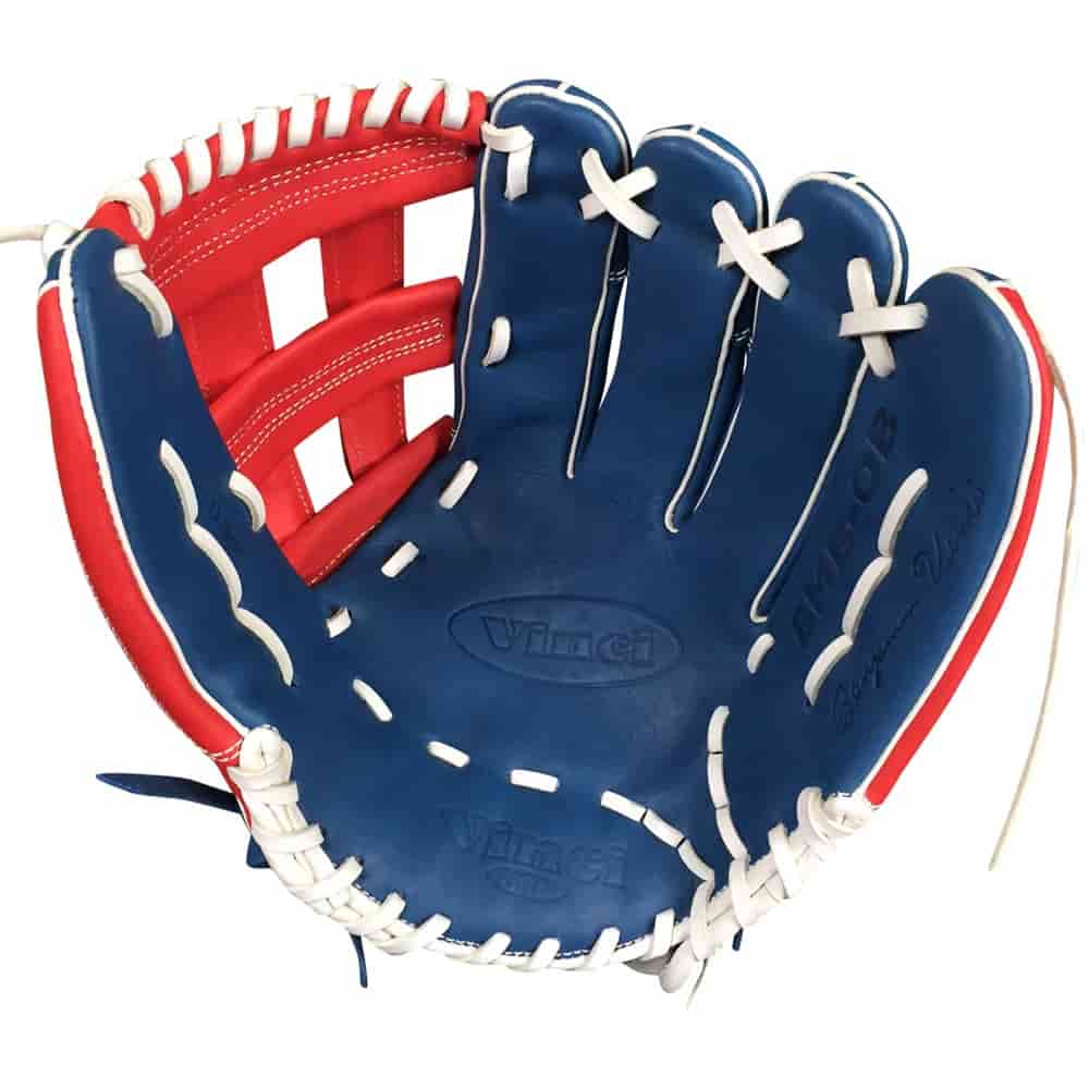 Exclusive 13 Inch Fielders Glove-Limited Series BMB-OB Red/White/Blue with  Flag