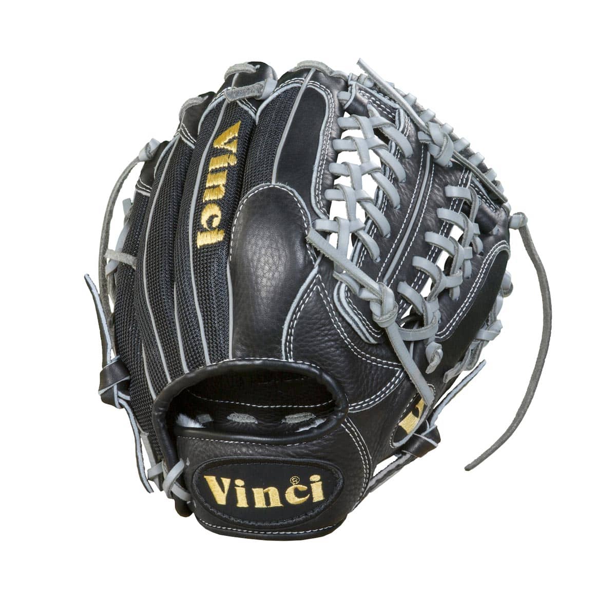 11.5 inch Baseball Glove-JC3333-22 with Black Mesh Back, Grey Lace and Grey  Welting