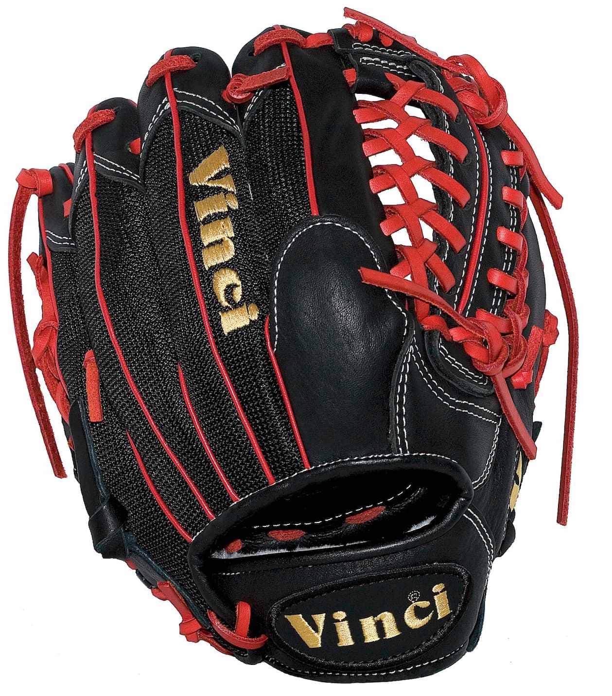 11.5 inch Baseball Glove-JC3333-22 with Black Mesh Back, Red Lace and Red  Welting - Vinci Baseball Gloves, Softball Gloves and Sports Equipment
