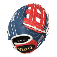 Exclusive 13 Inch Fielders Glove-Limited Series BMB-OB Red/White/Blue with Flag - Right Hand Thrower